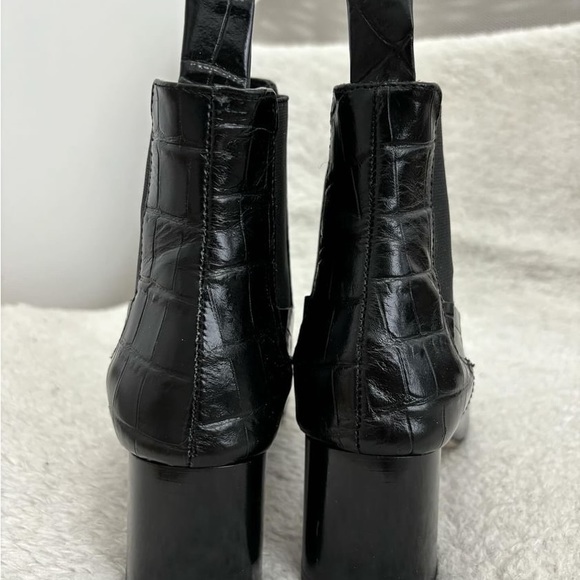 Zara Mock Croc high heel Chelsea boots size 37 EUR 6.5 US - Picture 4 of 8